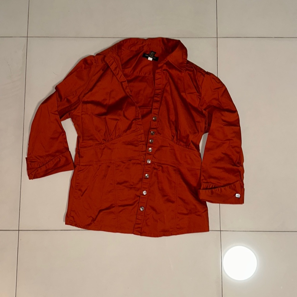 Banana Republic Rust Button up Collard Shirt